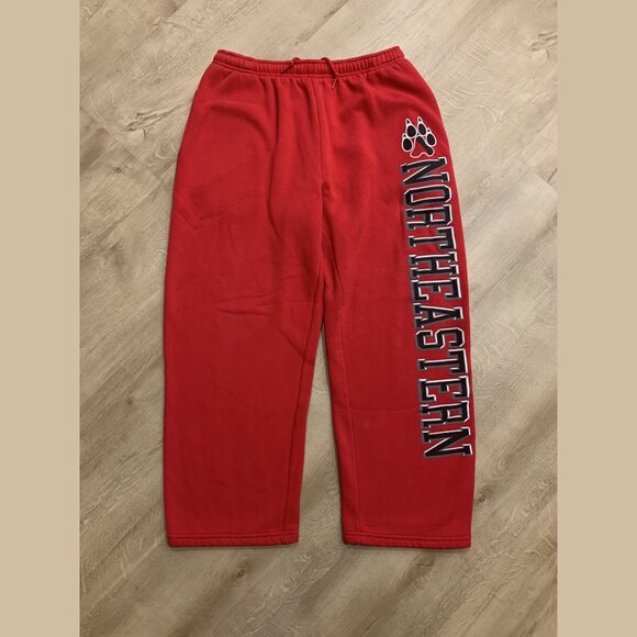Vintage JanSport Northeastern University Huskies Sweatpants Men's Medium M Red - Picture 1 of 7